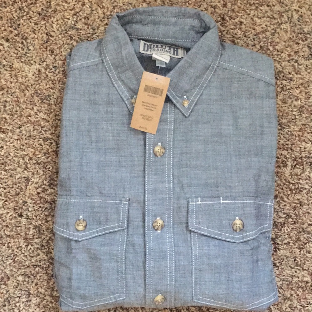 Duluth Grey denim button up